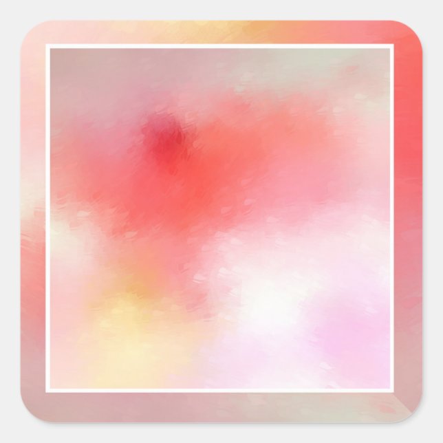 Add Your Text Modern Abstract Art Blank Template Square Sticker (Front)