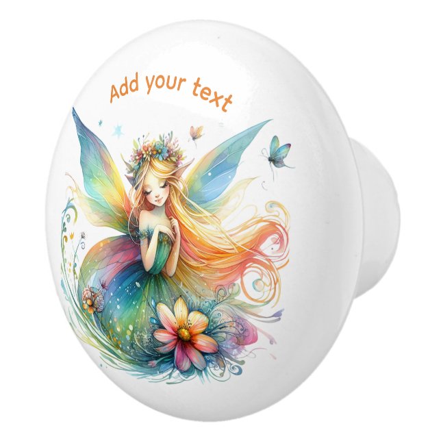 Add Your Text/Name  Ceramic Knob (Right)