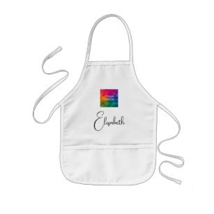 Add Your Text Name Photo Here Girls Boys Kids Apron