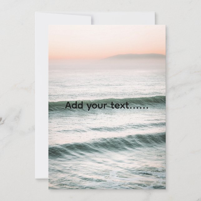 add your text ocean  invitation (Front)