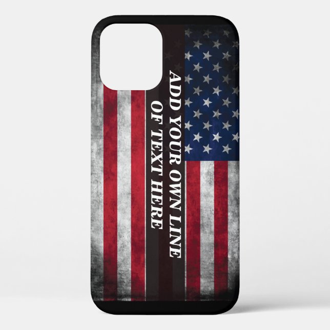 Add your text on American flag  Case-Mate iPhone Case (Back)