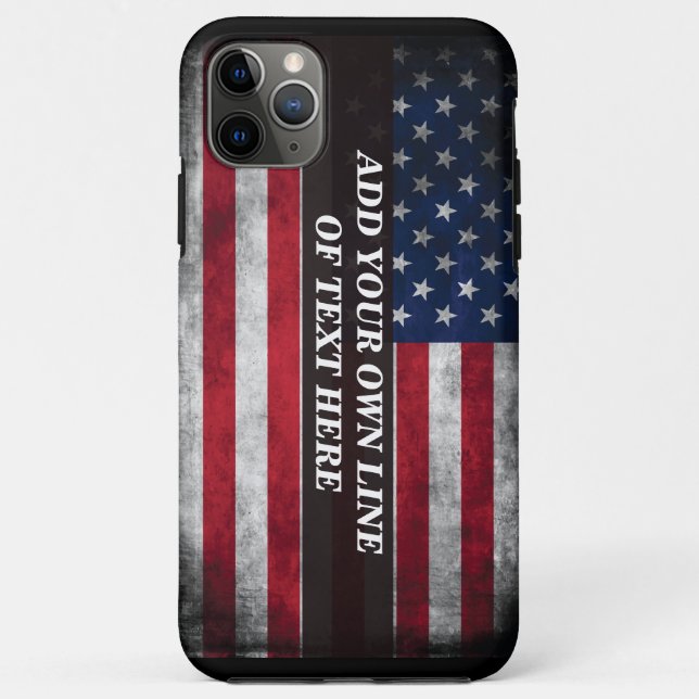 Add your text on American flag  Case-Mate iPhone Case (Back)
