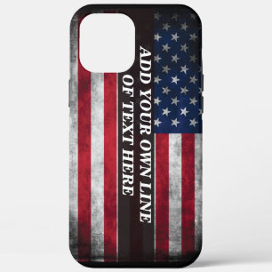 Add your text on American flag  iPhone 12 Pro Max Case