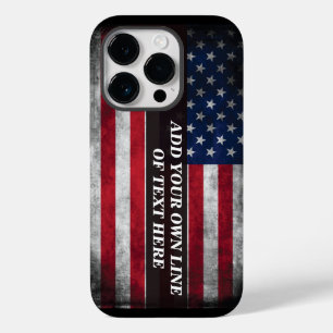 Add your text on American flag  Case-Mate iPhone 14 Pro Case