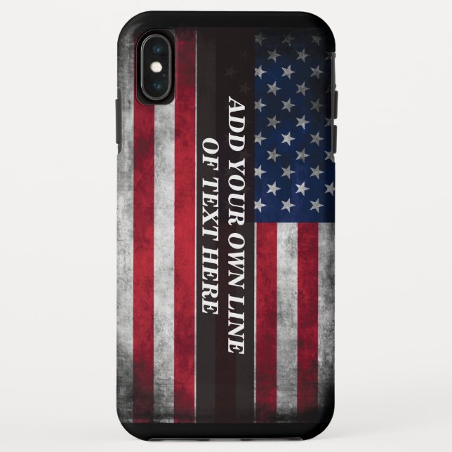 Add your text on American flag  Case-Mate iPhone Case (Back)
