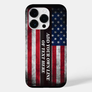 Add your text on American flag Case-Mate iPhone 14 Pro Case