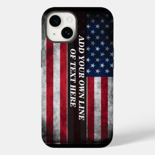 Add your text on American flag Case-Mate iPhone 14 Case