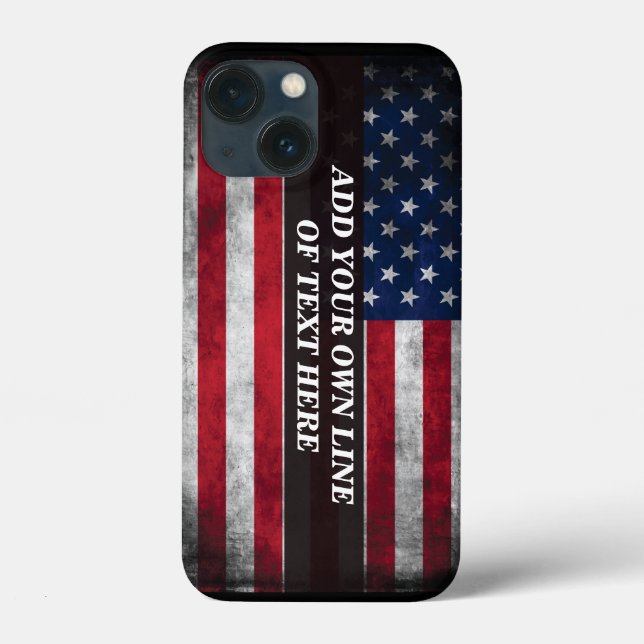 Add your text on American flag  Case-Mate iPhone Case (Back)