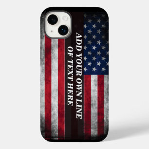 Add your text on American flag  Case-Mate iPhone 14 Plus Case