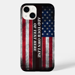 Add your text on American flag Case-Mate iPhone 14 Case