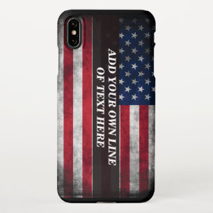 Add your text on American flag  iPhone Case