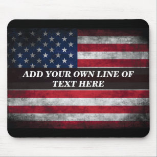 Add your text on American flag  Mouse Pad