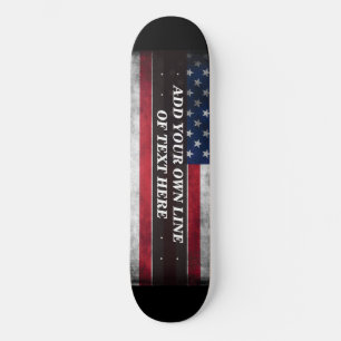 Add your text on American flag  Skateboard