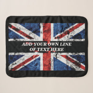 Add your text on English flag Throw Pillow