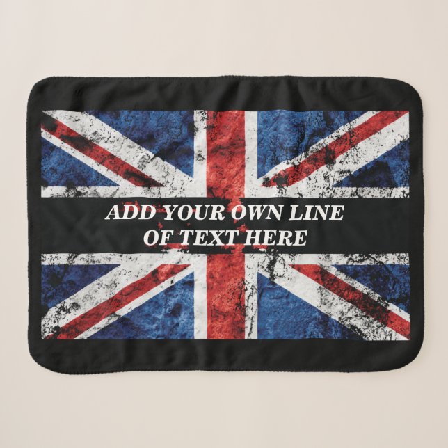 Add your text on English flag Throw Pillow (Front (Horizontal))