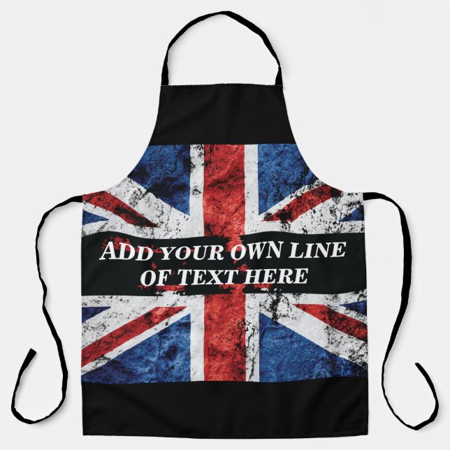 Add your text on English flag Throw Pillow Apron (Front)