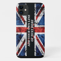 Add your text on English flag Throw Pillow