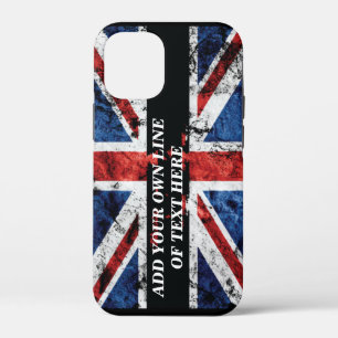 Add your text on English flag Throw Pillow iPhone 12 Mini Case