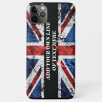 Add your text on English flag Throw Pillow