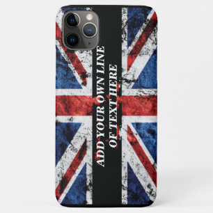 Add your text on English flag Throw Pillow iPhone 11 Pro Max Case