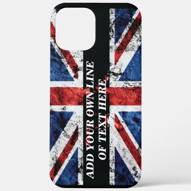 Add your text on English flag Throw Pillow Case-Mate iPhone Case (Back)
