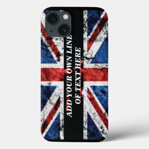 Add your text on English flag Throw Pillow iPhone 13 Case