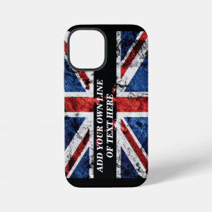 Add your text on English flag Throw Pillow iPhone 12 Mini Case