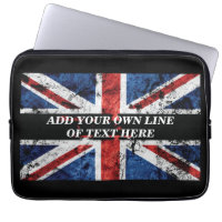 Add your text on English flag Throw Pillow