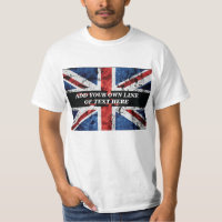 Add your text on English flag Throw Pillow