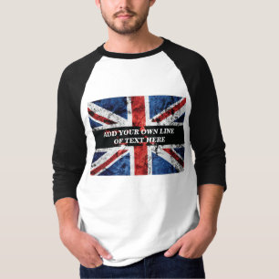Add your text on English flag Throw Pillow T-Shirt
