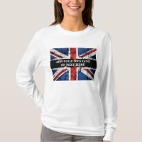 Add your text on English flag Throw Pillow
