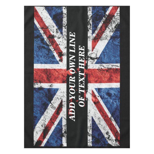 Add your text on English flag Throw Pillow Tablecloth (Front)