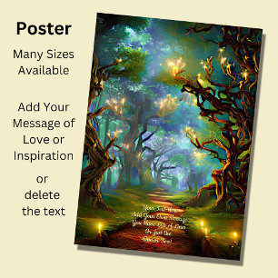 Add Your Text, Out of Darkness, Sparkles & Lights Poster
