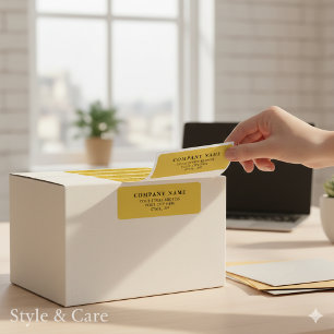 Add Your Text - Personalised M Gold Return Address Label