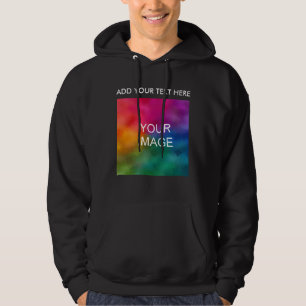 Add Your Text Photo Image Logo Front Design Men's Hoodie