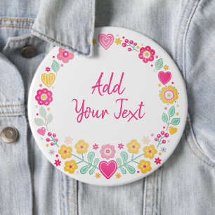 Add Your Text / Pick your fonts 6 Cm Round Badge