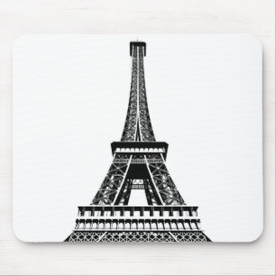 Add Your Text Pop Art Eiffel Tower Paris France Mouse Pad
