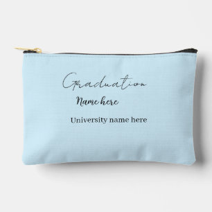 add your text simple graduate add school name cong accessory pouch
