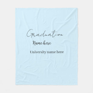 add your text simple graduate add school name cong fleece blanket