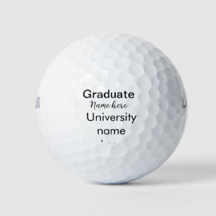 add your text simple graduate add school name cong golf balls