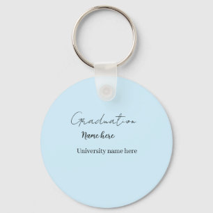 add your text simple graduate add school name cong key ring