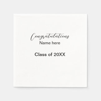 add your text simple graduate add school name cong napkin