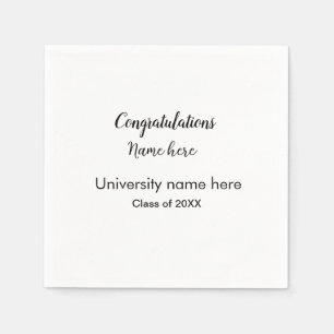 add your text simple graduate add school name cong napkin