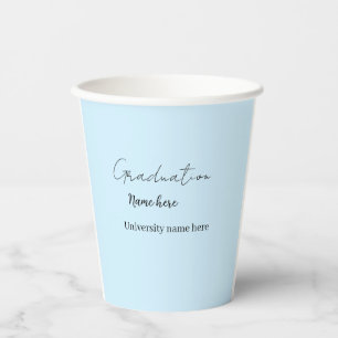 add your text simple graduate add school name cong paper cups