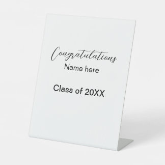 add your text simple graduate add school name cong pedestal sign
