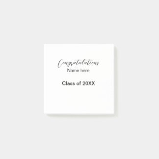 add your text simple graduate add school name cong post-it notes