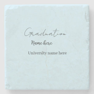 add your text simple graduate add school name cong stone coaster
