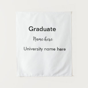 add your text simple graduate add school name cong tapestry