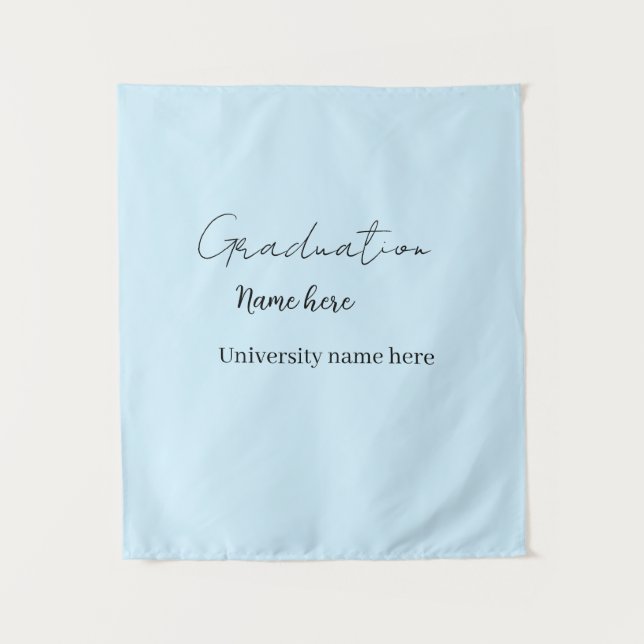 add your text simple graduate add school name cong tapestry (Front)