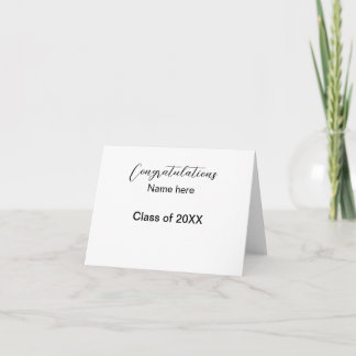 add your text simple graduate add school name cong thank you card